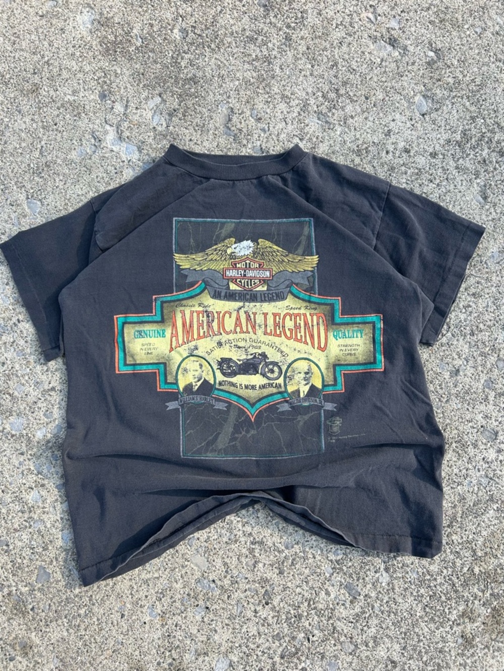 Vintage Harley-Davidson Black "American Legend" Graphic single stitch tee